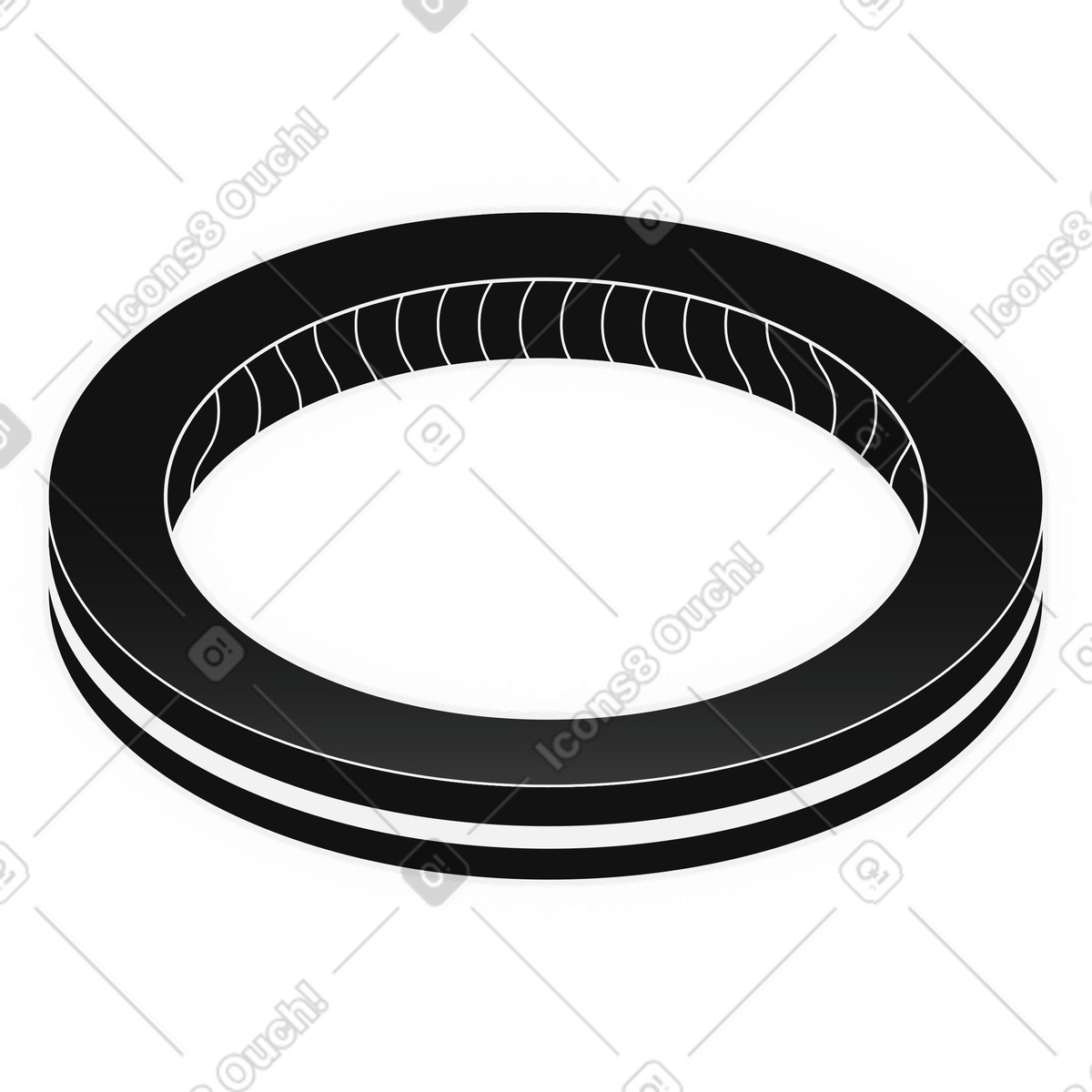 Gradient ring illustration in Inverse style download in PNG, SVG
