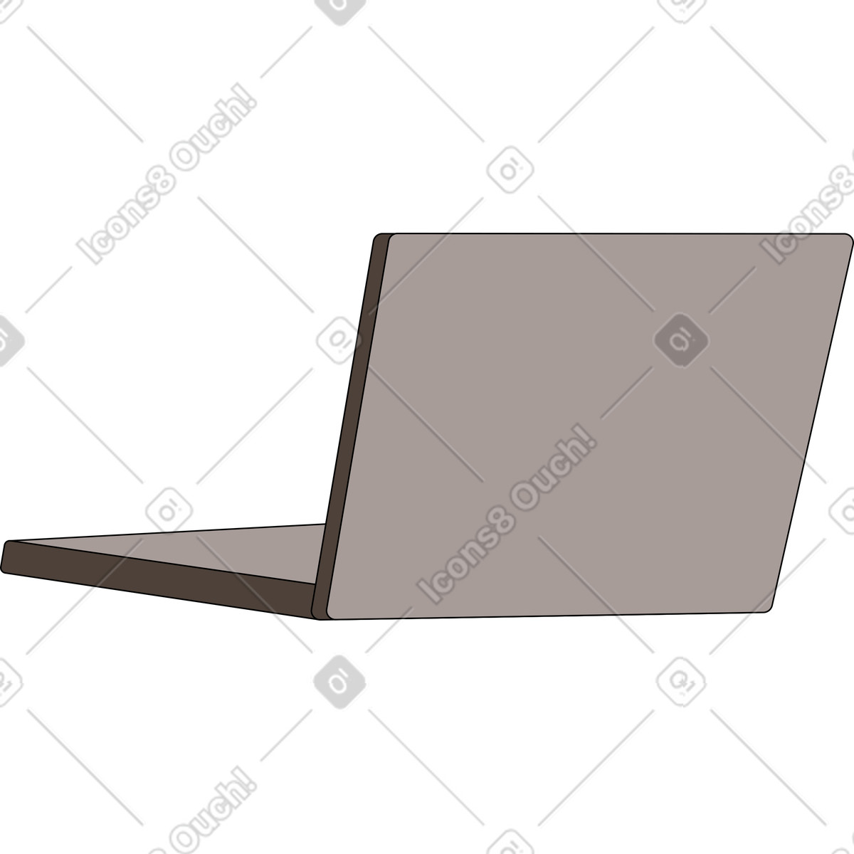 Ilustração de Computador portátil em no estilo Sitcom para baixar em PNG, SVG
