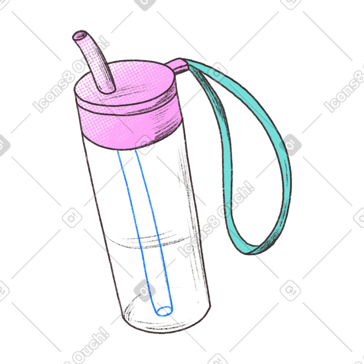 Moments スタイルの Water bottle for sports のイラストをPNG、SVG形式でダウンロード