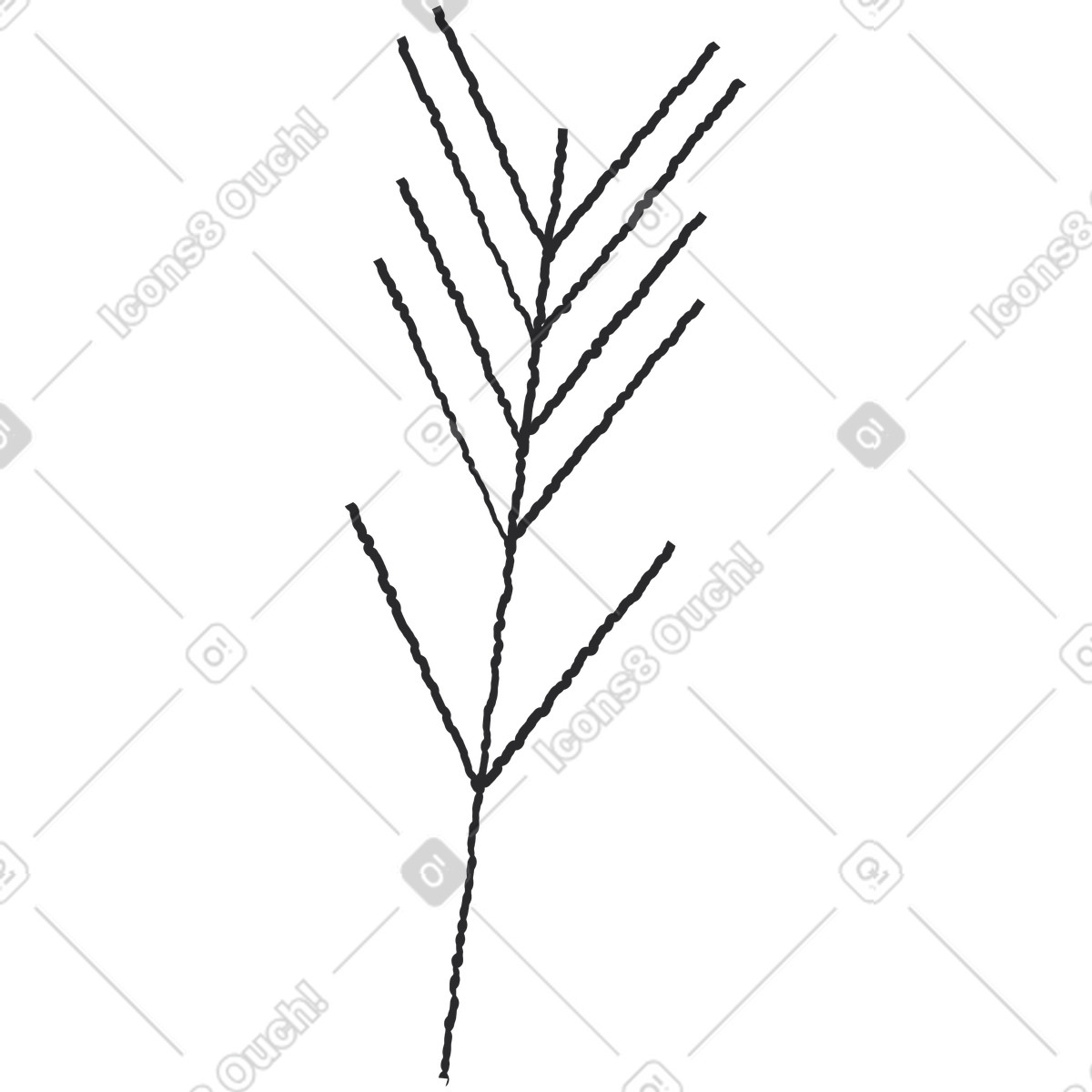 Ilustración Rama en estilo Pablo a descargar en PNG y SVG