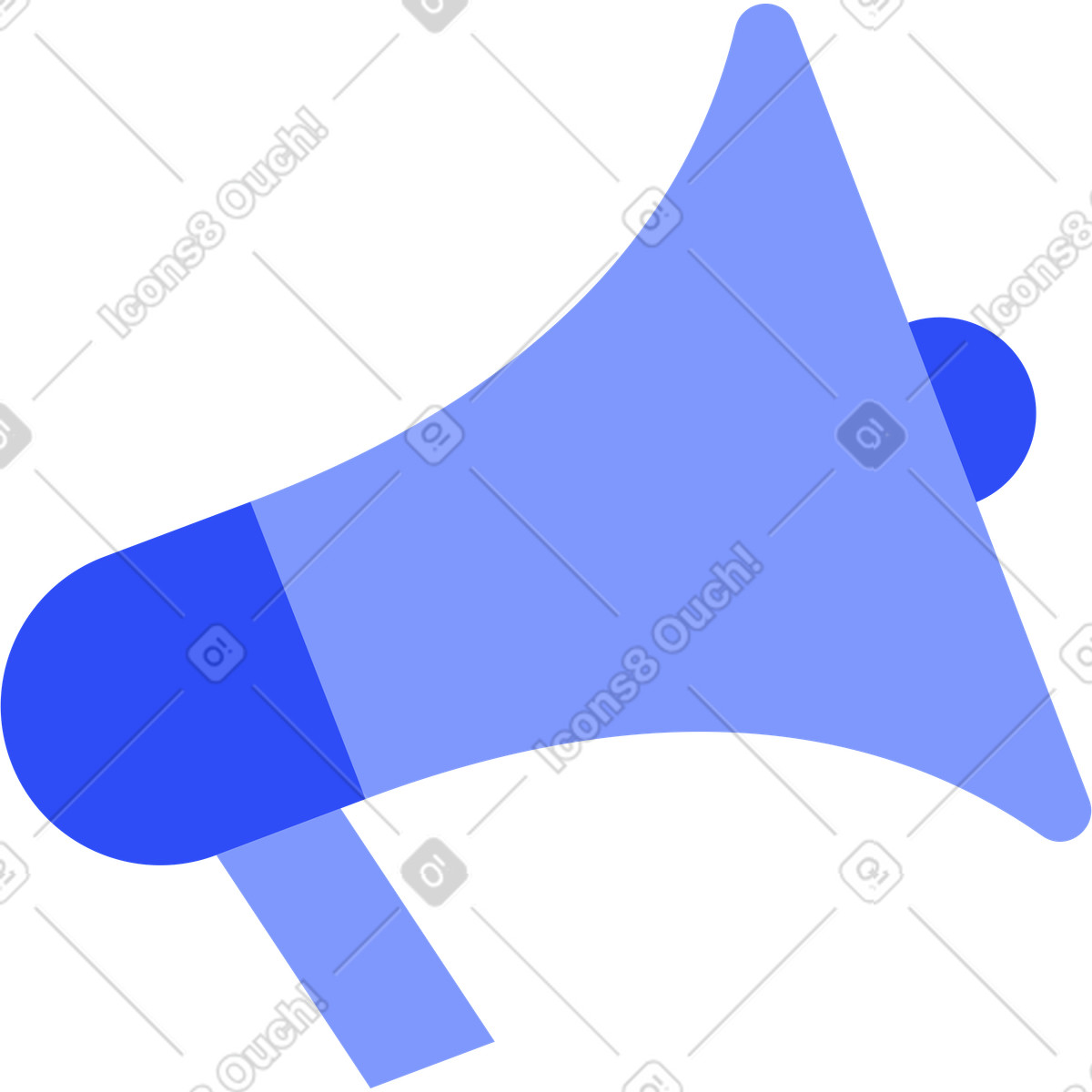 Ilustração de Announcement megaphone icon representing marketing campaign and brand awareness message em no estilo System para baixar em PNG, SVG