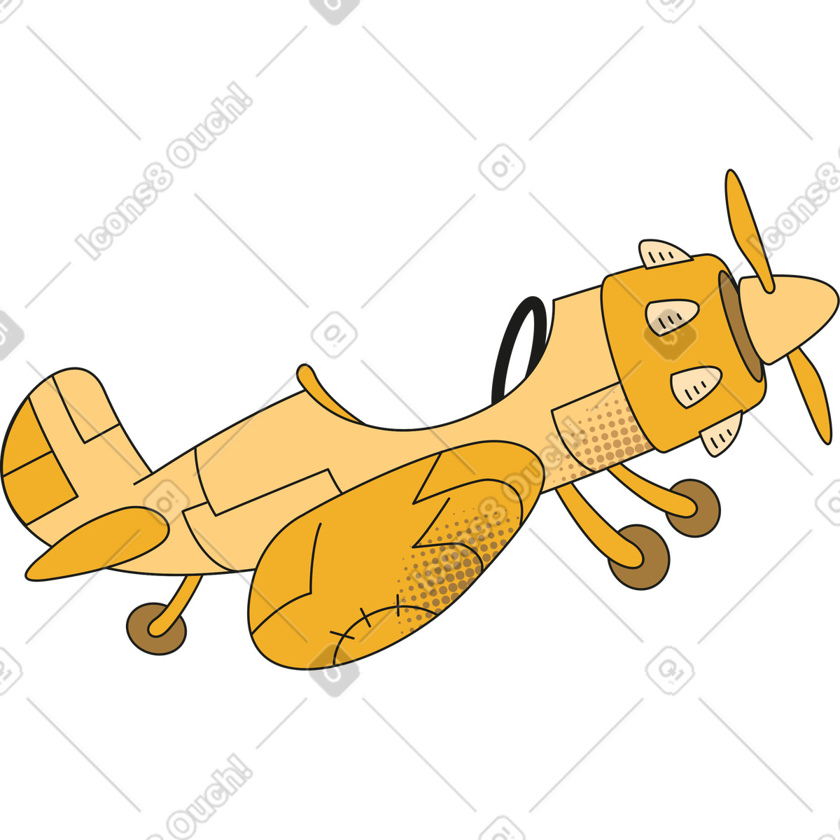 Rubber スタイルの Plane のイラストをPNG、SVG形式でダウンロード