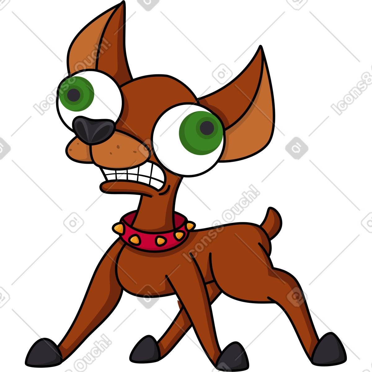 Ilustração de Cão em no estilo Santa Camp para baixar em PNG, SVG
