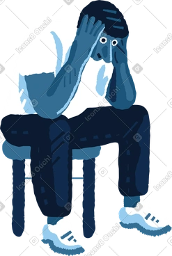 Despaired man PNG, SVG