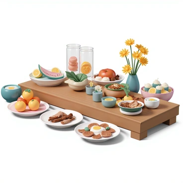 A display of regional Tet specialties from different parts of Vietnam, highlighting diverse culinary traditions.