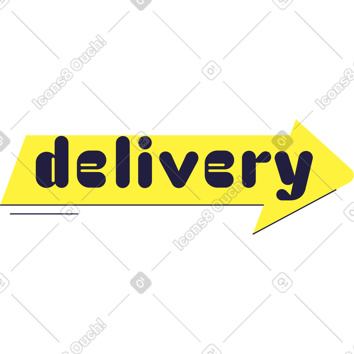 Lieferung-Illustration im Mellow-Stil als Download in PNG, SVG