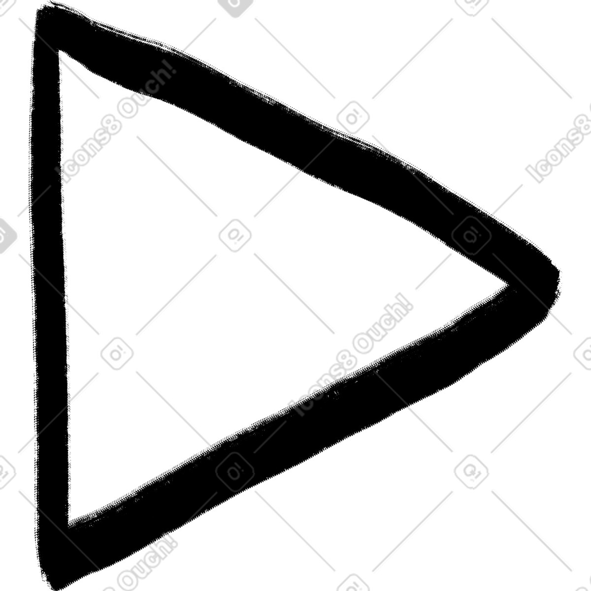 Illustration Line icon triangle play dans le style Atomic à télécharger aux formats PNG, SVG