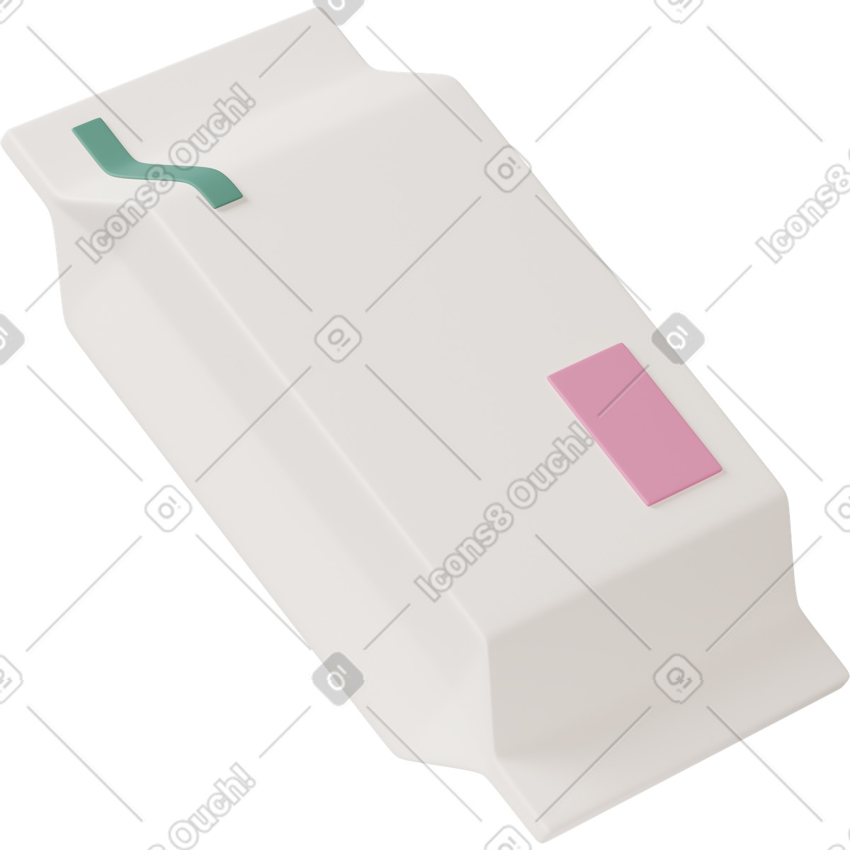 Parcel illustration in 3D Casual life style download in PNG, SVG