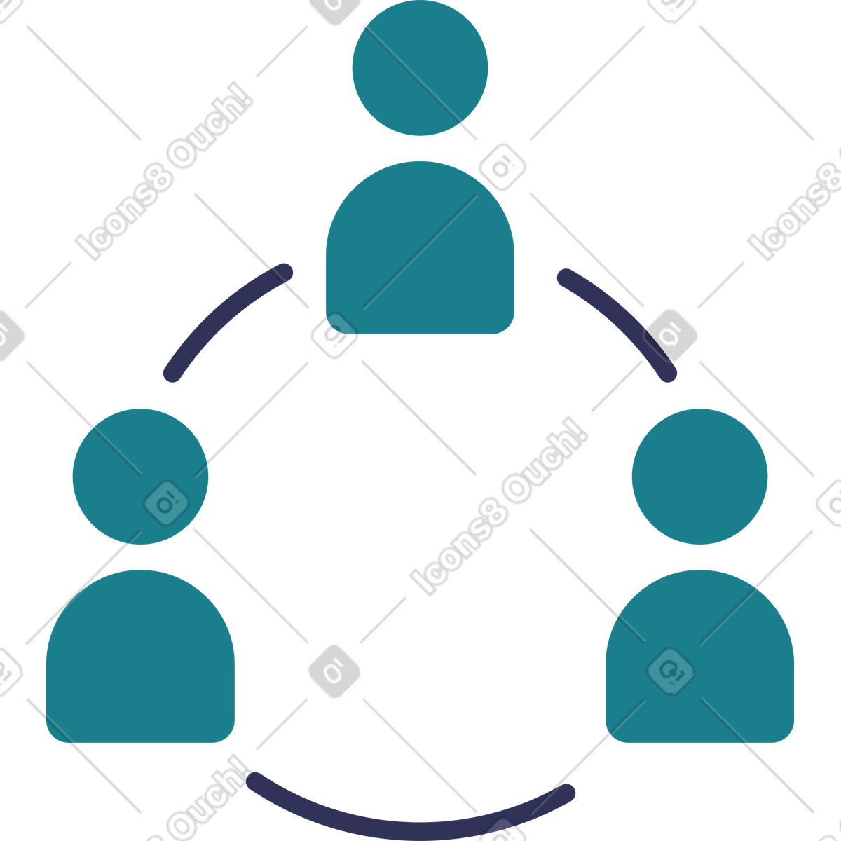 Illustration Icône de la communauté dans le style Beam à télécharger aux formats PNG, SVG