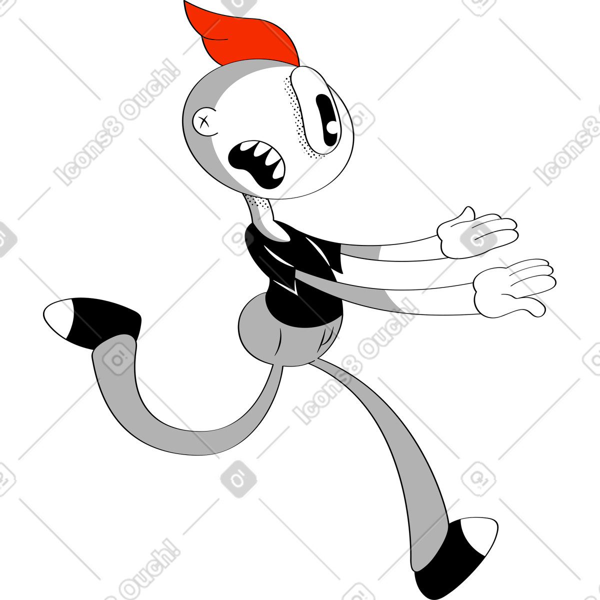 Illustration Homme dans le style Looney à télécharger aux formats PNG, SVG