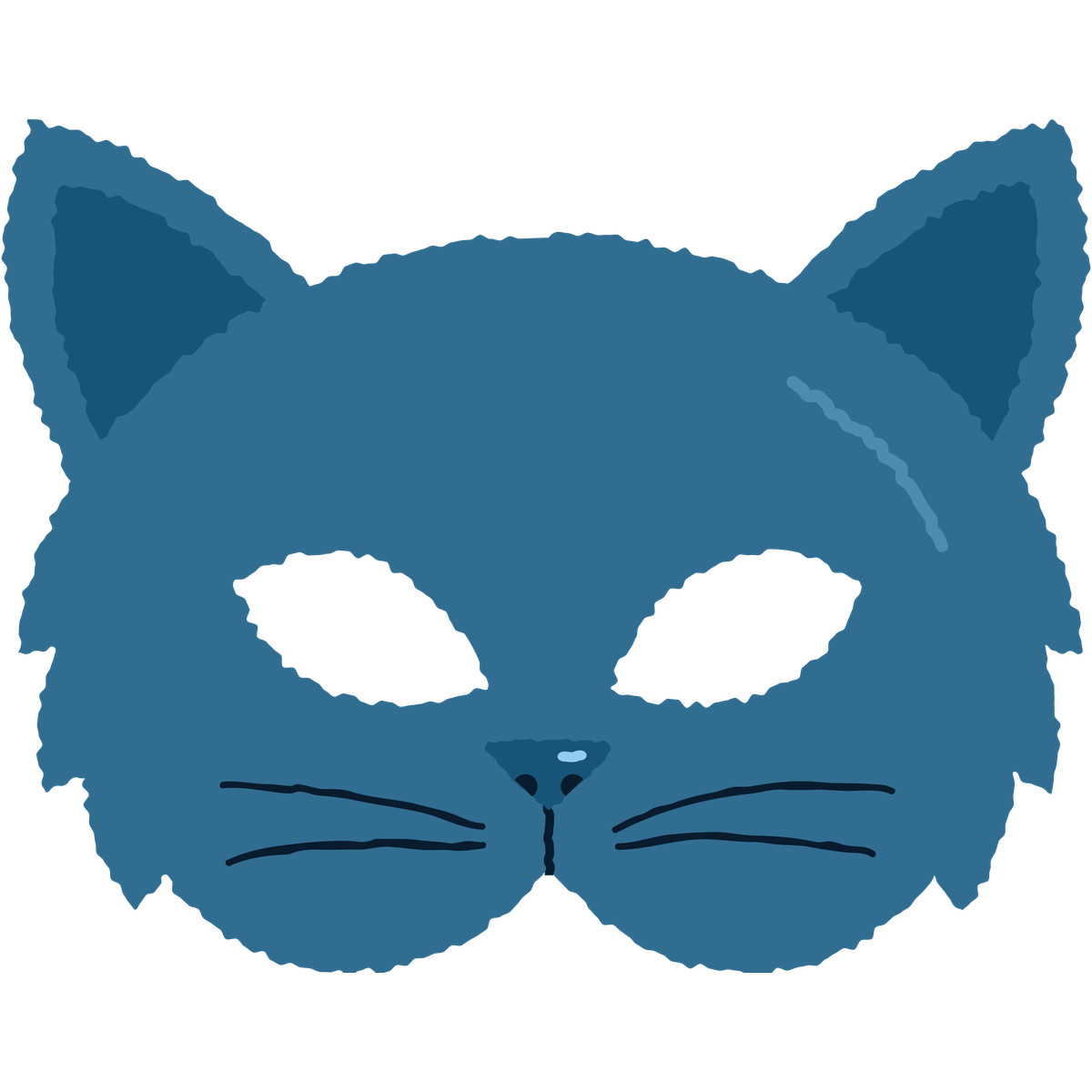 Mask cat illustrazione in stile Cherry scarica in PNG, SVG