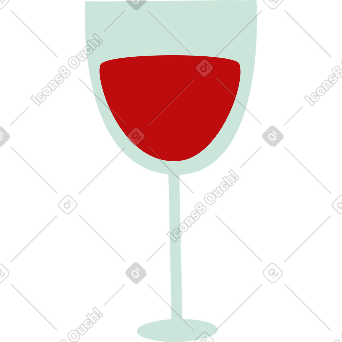 Ilustração de Glass of red wine em no estilo Lagom para baixar em PNG, SVG
