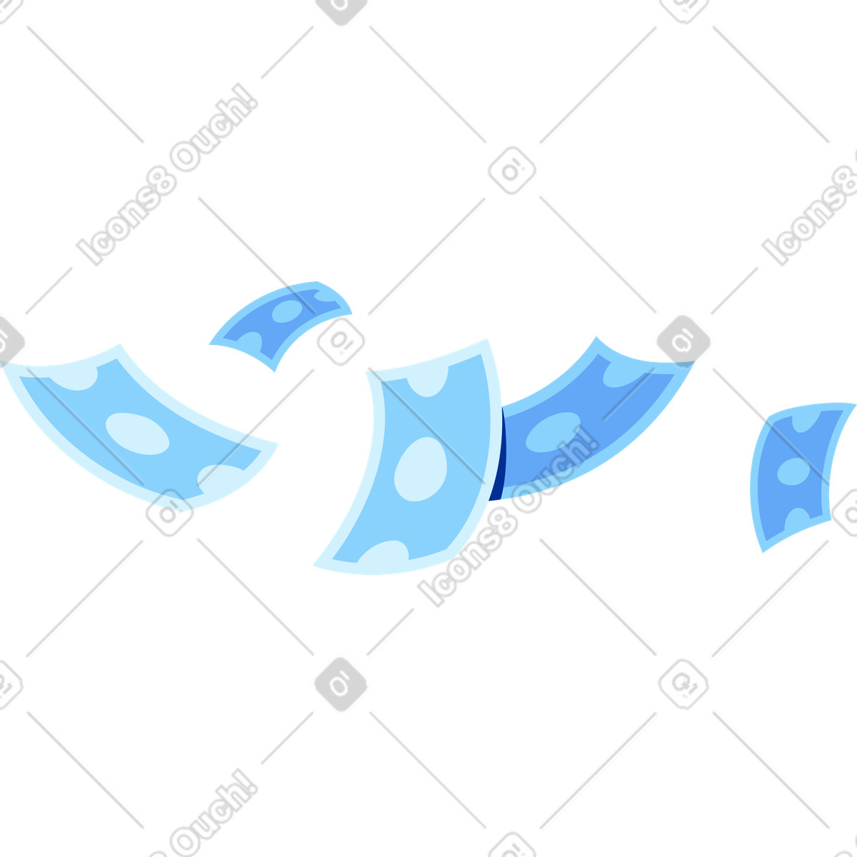 Haufen greenbacks-Illustration im Glossy-Stil als Download in PNG, SVG