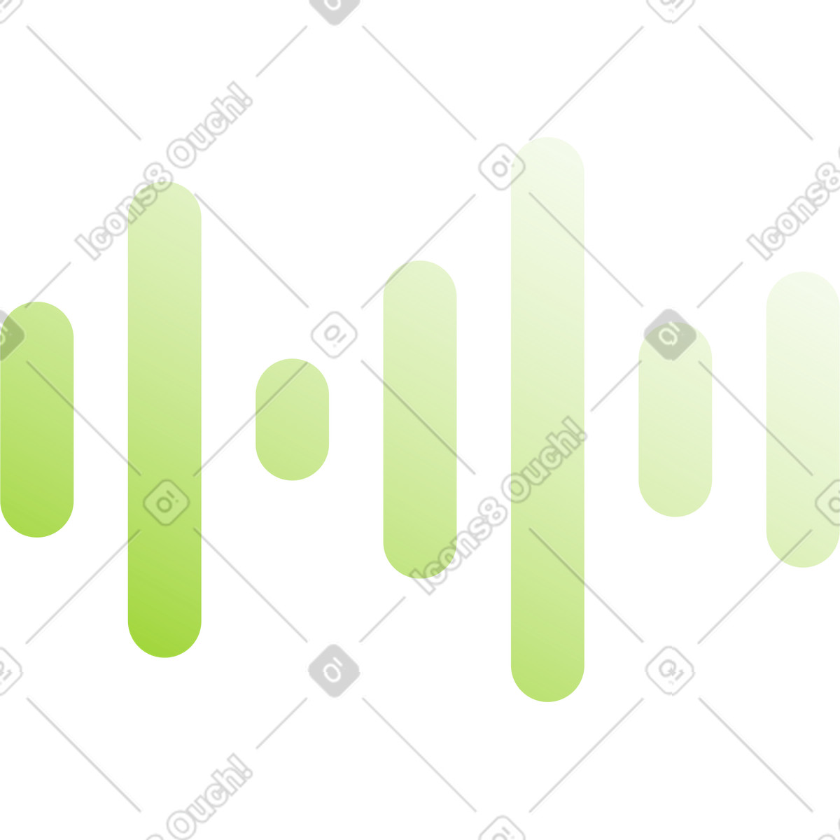 Green sound wave illustration in Fizzy style download in PNG, SVG