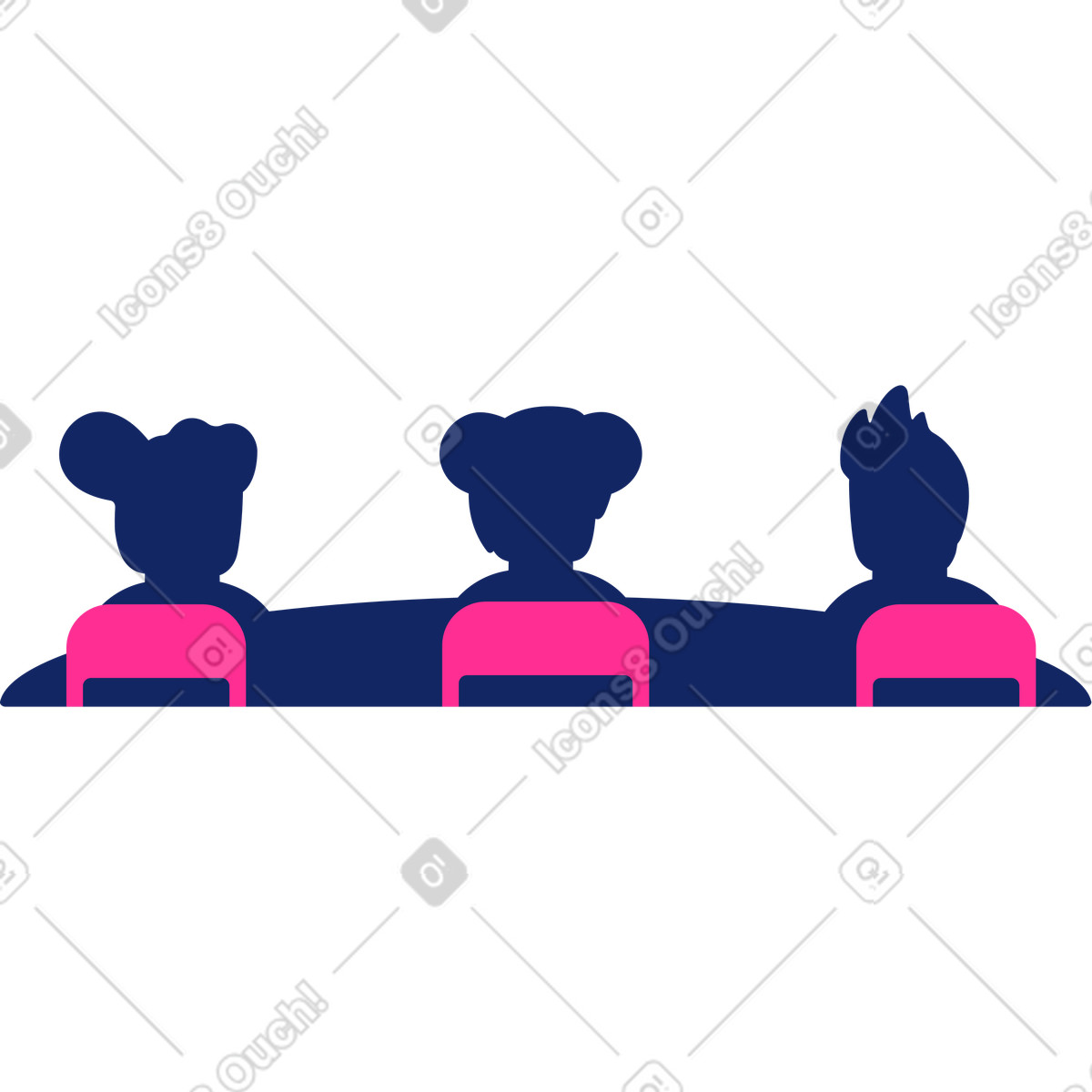 Ilustração de Silhuetas pessoas em no estilo Cyborg para baixar em PNG, SVG
