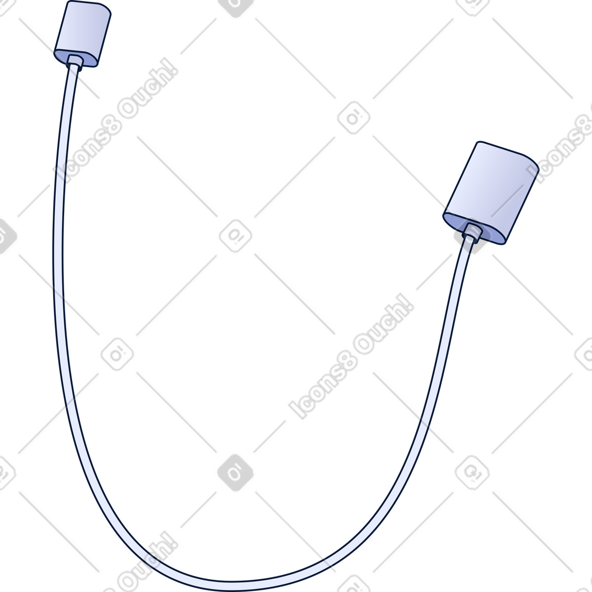 Cable illustration in Neat style download in PNG, SVG