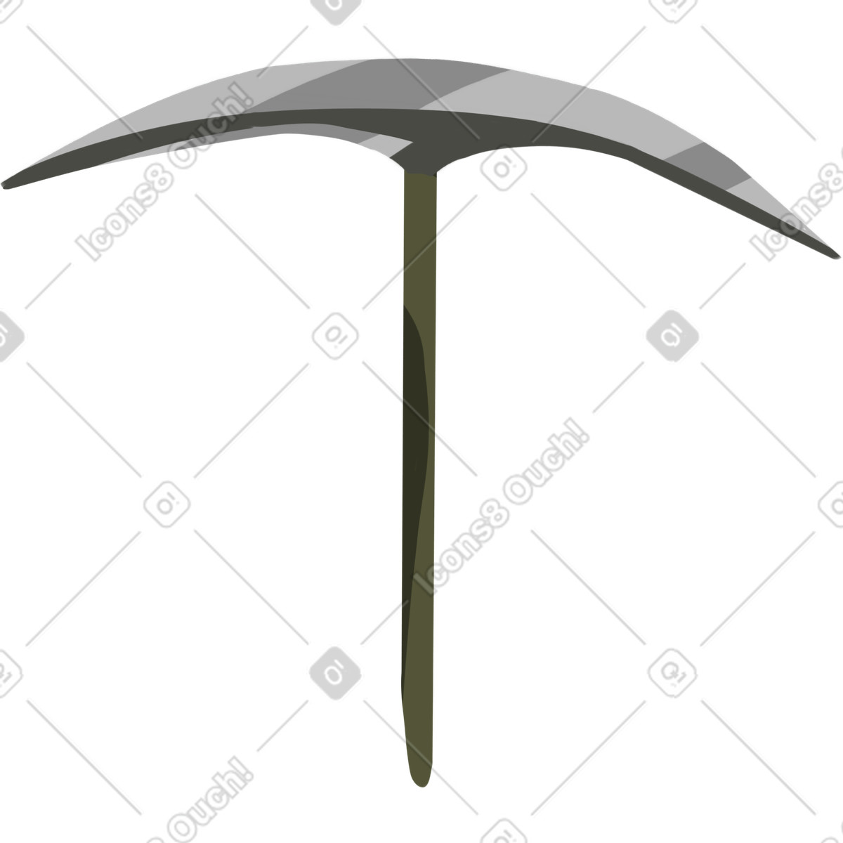 Piccone illustrazione in stile Atomic scarica in PNG, SVG