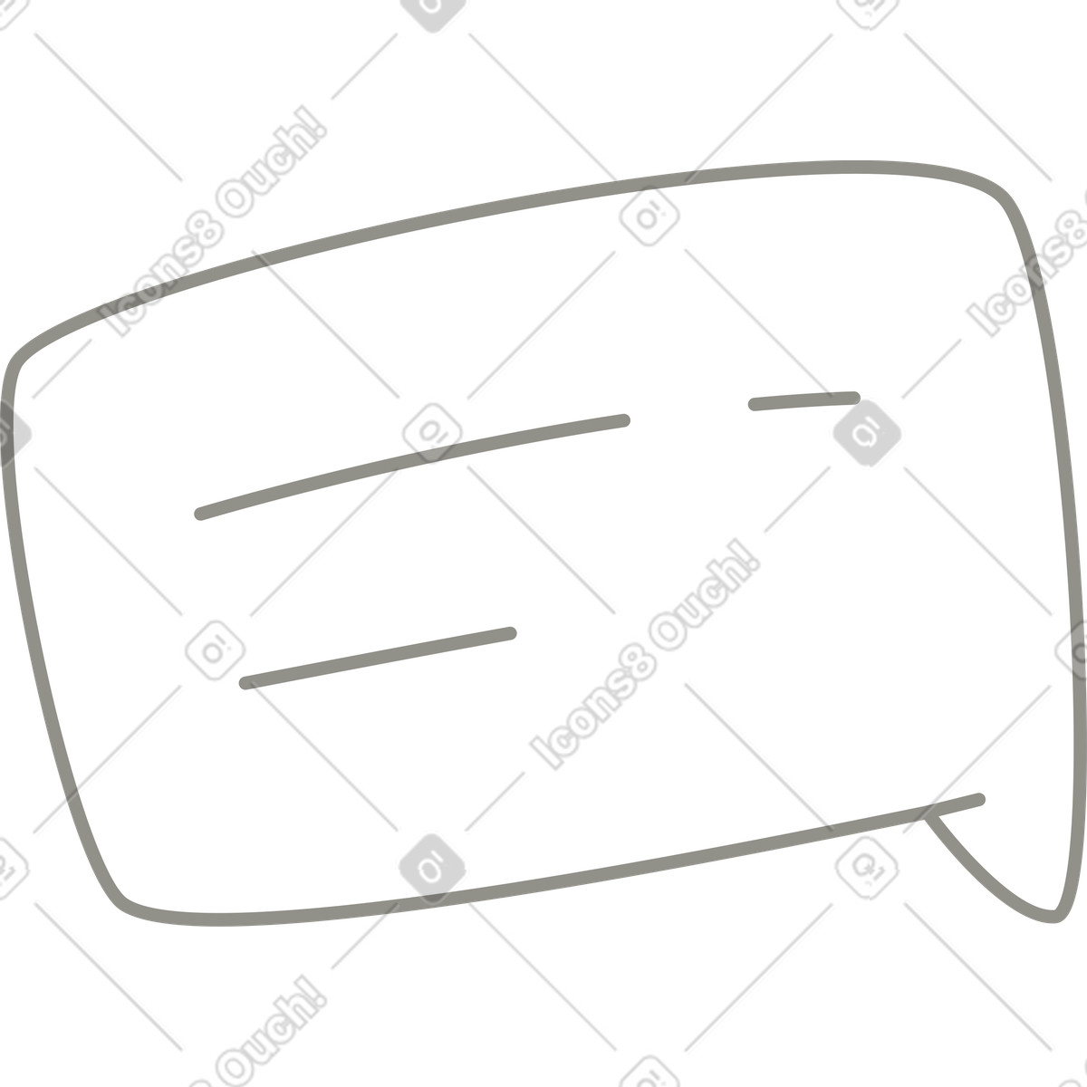Plain スタイルの 灰色の泡 のイラストをPNG、SVG形式でダウンロード