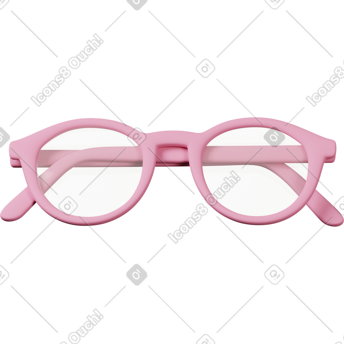 Pink eyeglasses illustration in 3D Casual life style download in PNG, SVG