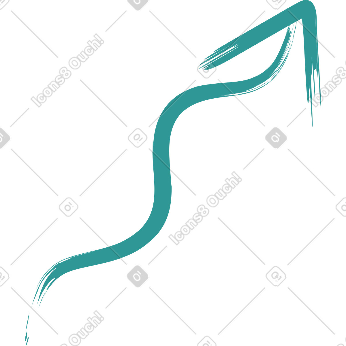 Grain スタイルの Rising wavy arrow for improvement and success のイラストをPNG、SVG形式でダウンロード