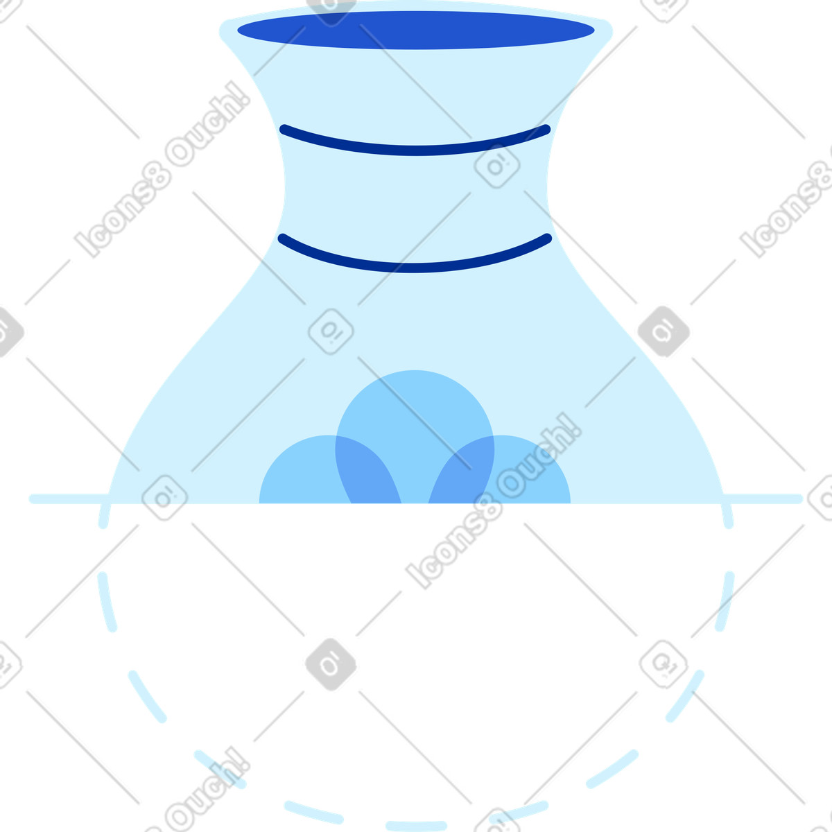 Illustration Numérisation de vase dans le style Glossy à télécharger aux formats PNG, SVG