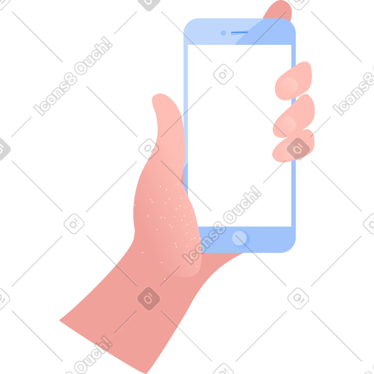 Cellulare in mano illustrazione stile Clip scarica PNG, SVG