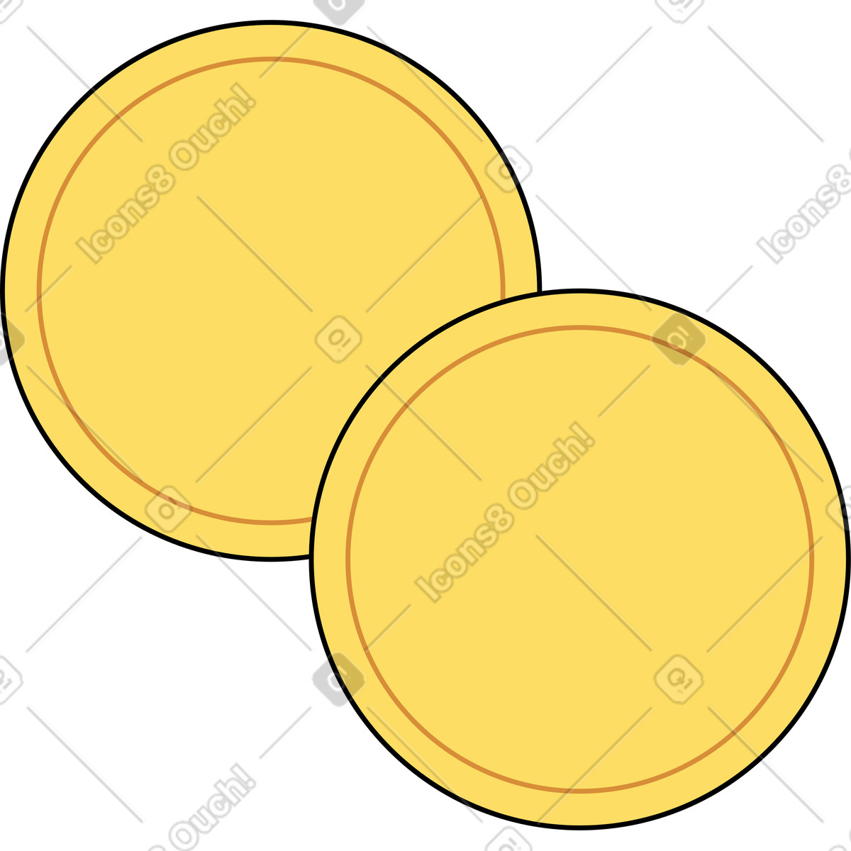 Ilustração de Moedas em no estilo Kindy para baixar em PNG, SVG