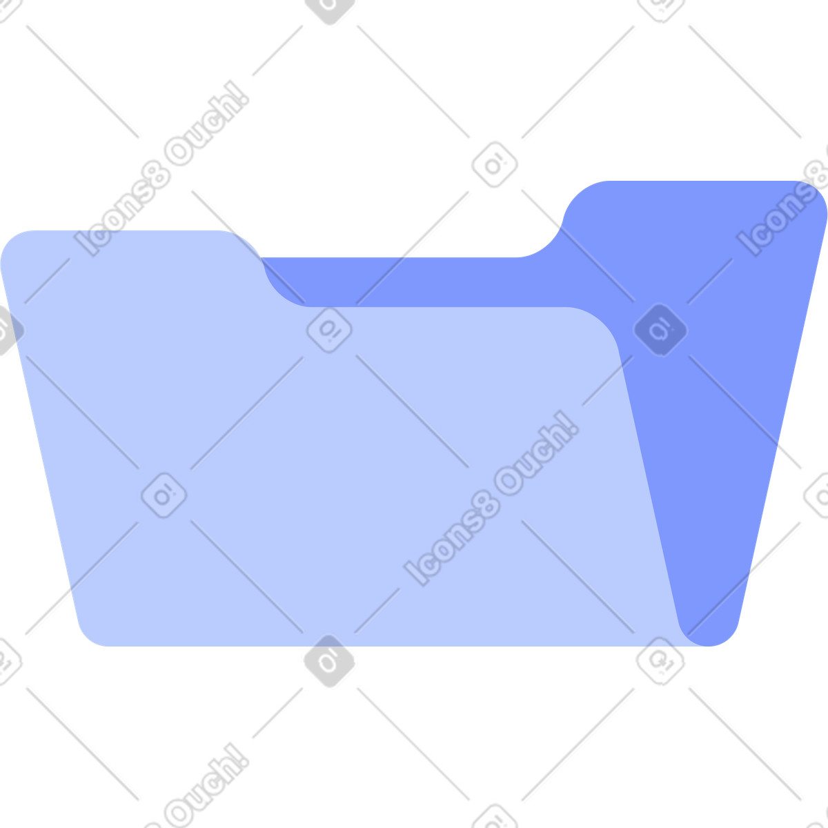 Empty folder illustration in System style download in PNG, SVG