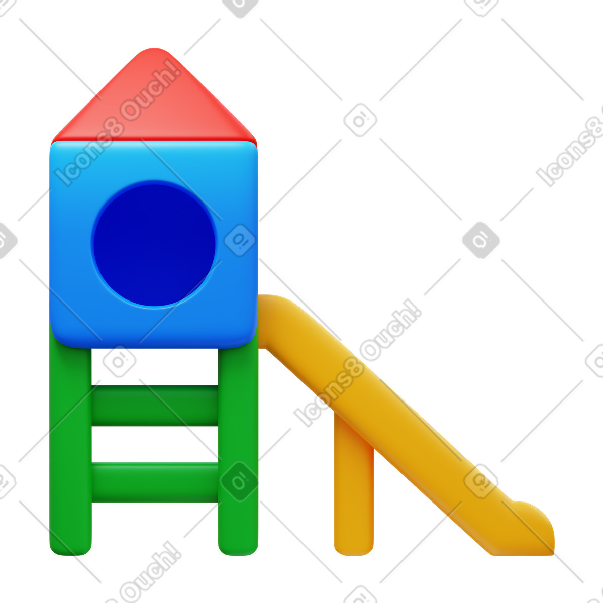 下载 3D Fluency 风格的 Playground 插画，支持 PNG、SVG 格式