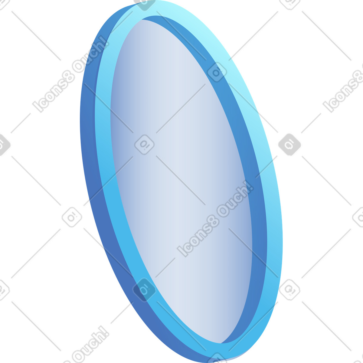 Token simple blue disc shape for digital currency or badge illustration in Quantum style download in PNG, SVG