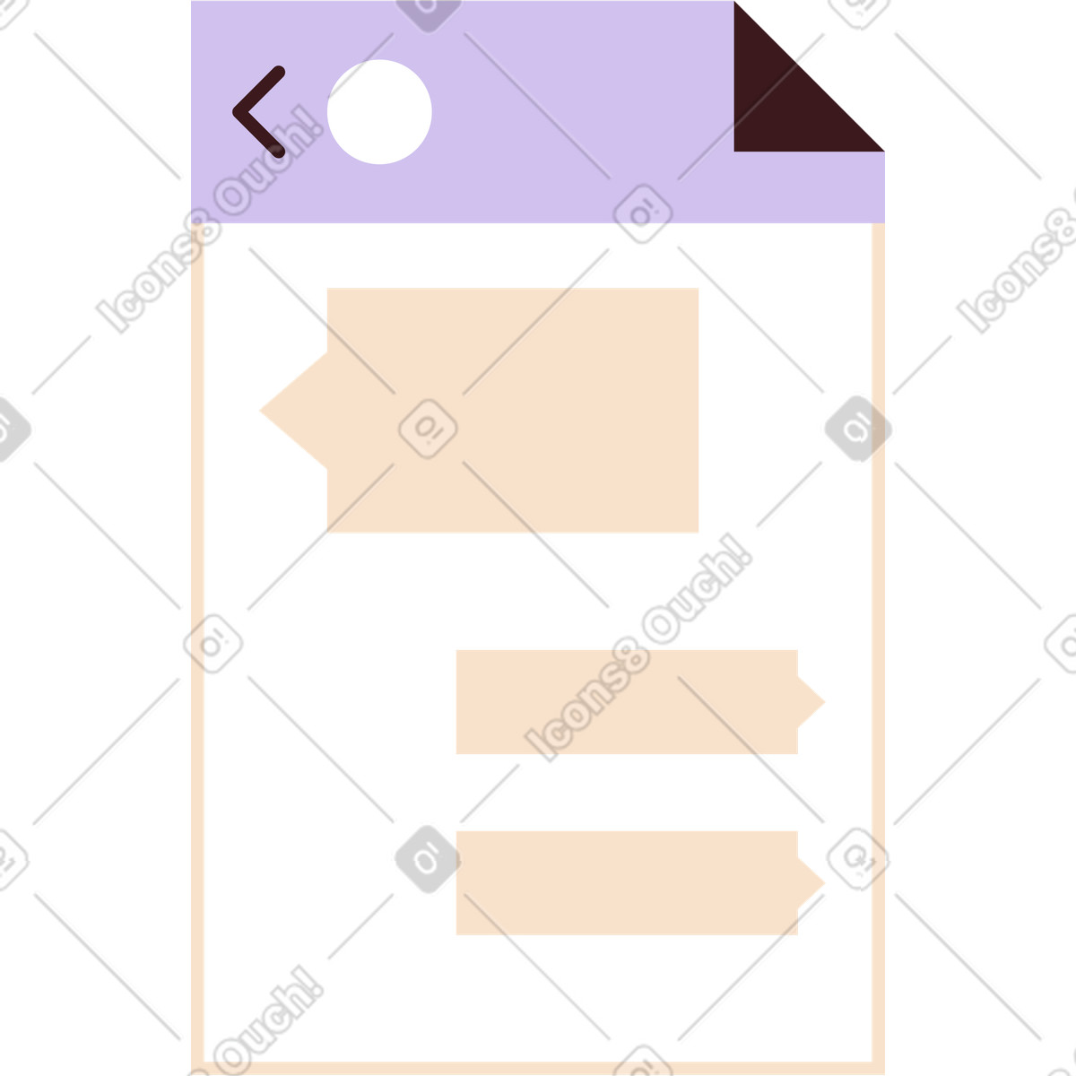 Ilustração de Caixa diálogo pop-up em no estilo Folks para baixar em PNG, SVG
