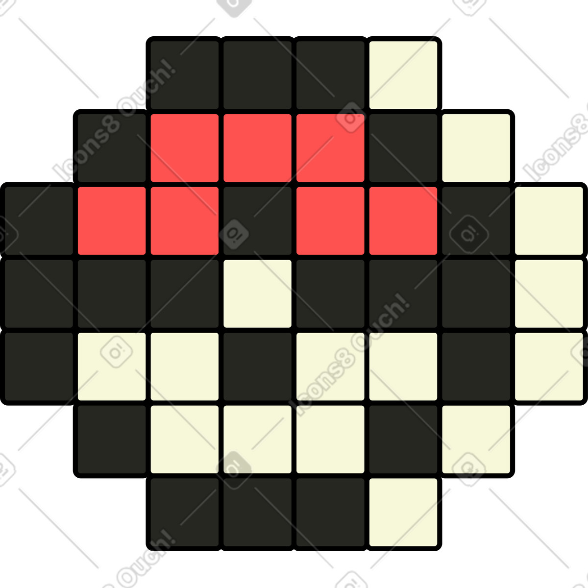 Pokeball illustrazione in stile Retro scarica in PNG, SVG