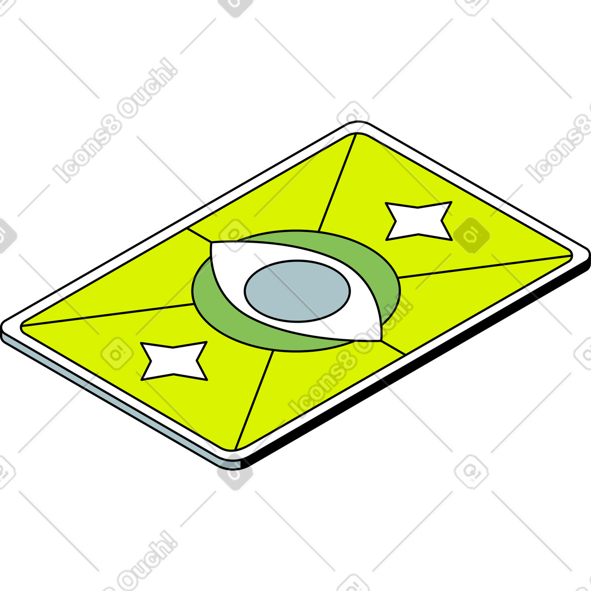 Tarot card illustration in Isometric style download in PNG, SVG