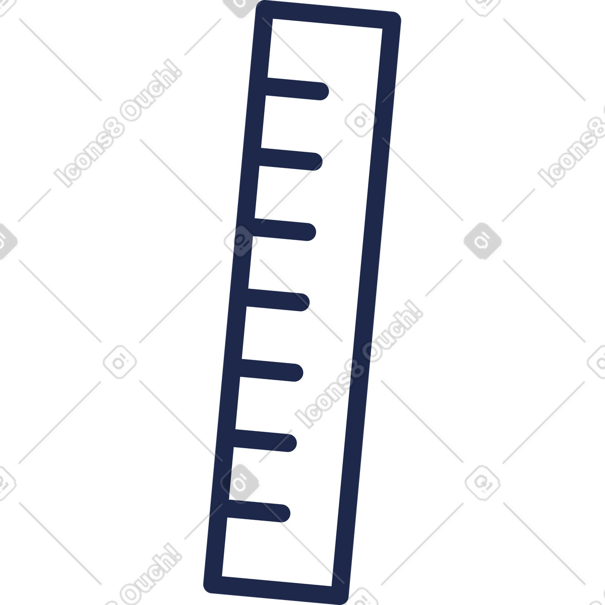 Metal measuring ruler illustration clipart showing clear centimeter scale