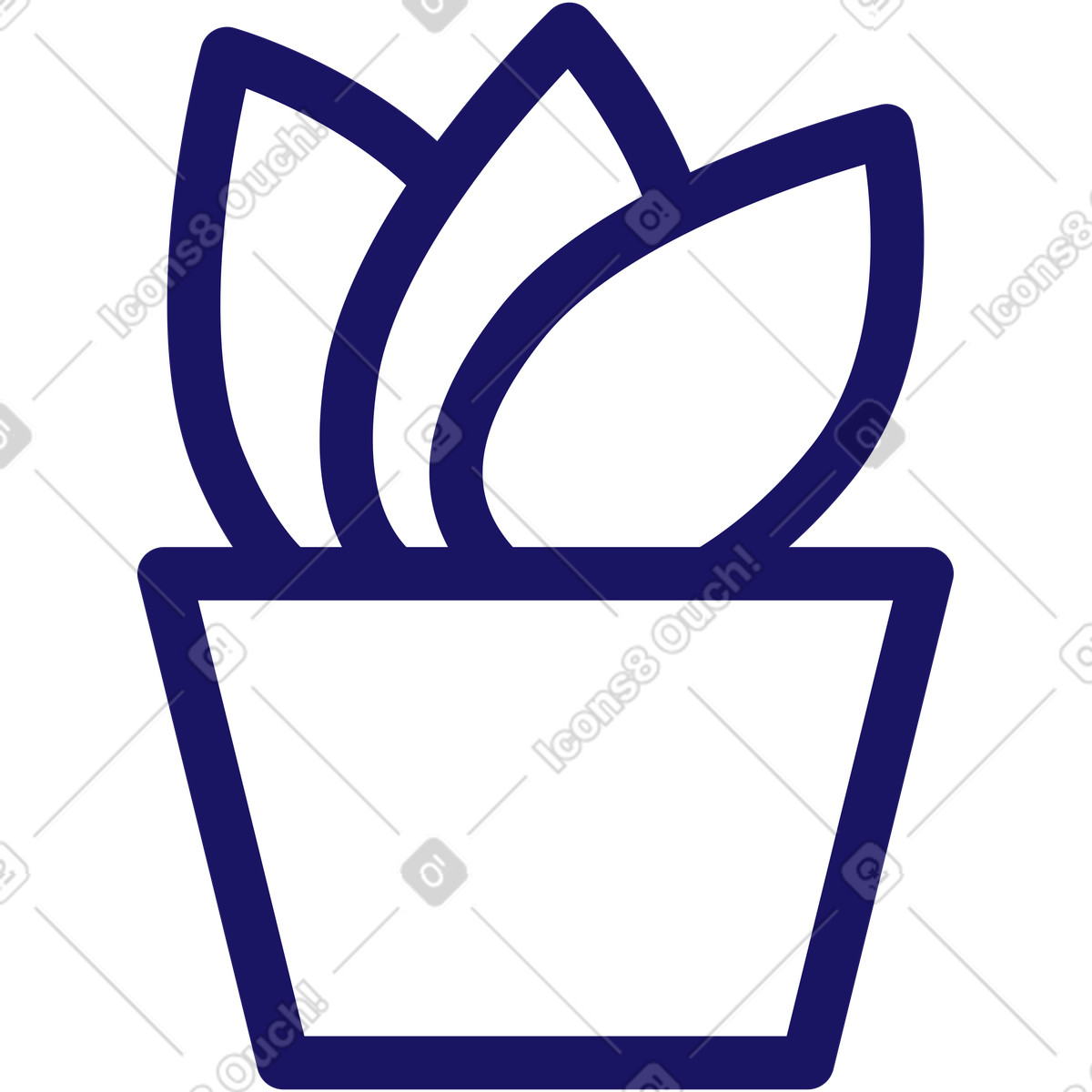 Cactus bianco in un vaso illustrazione stile Matey scarica PNG, SVG