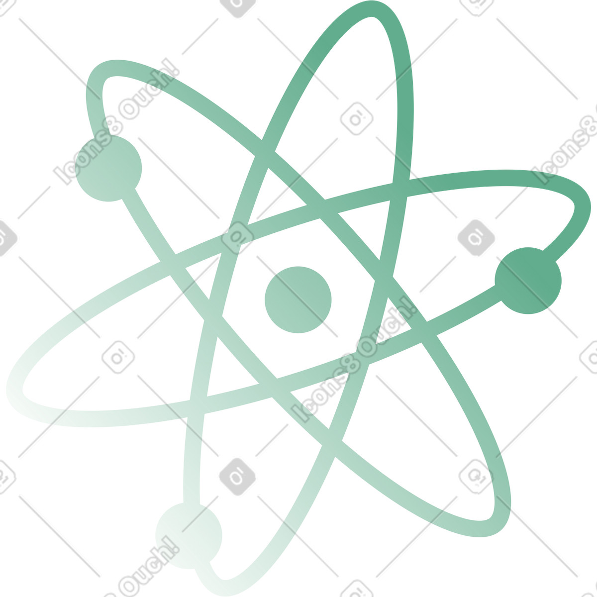 Ilustración Signo de átomo en estilo Network a descargar en PNG y SVG