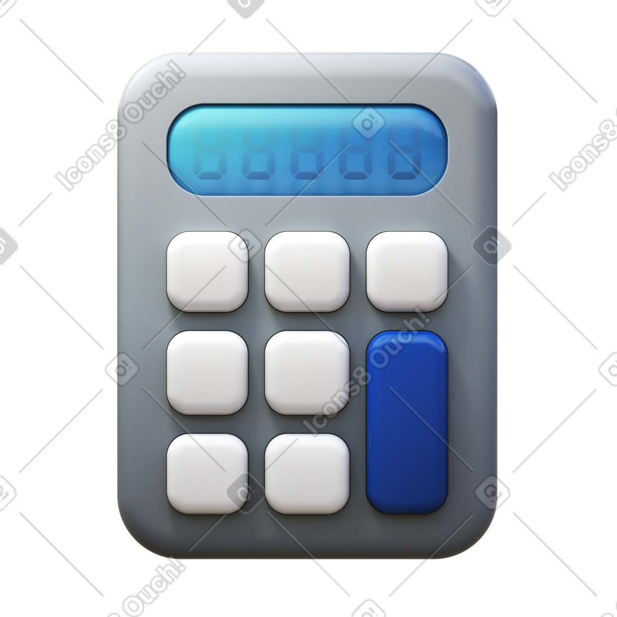 Taschenrechner-Illustration im 3D Fluency-Stil als Download in PNG, SVG
