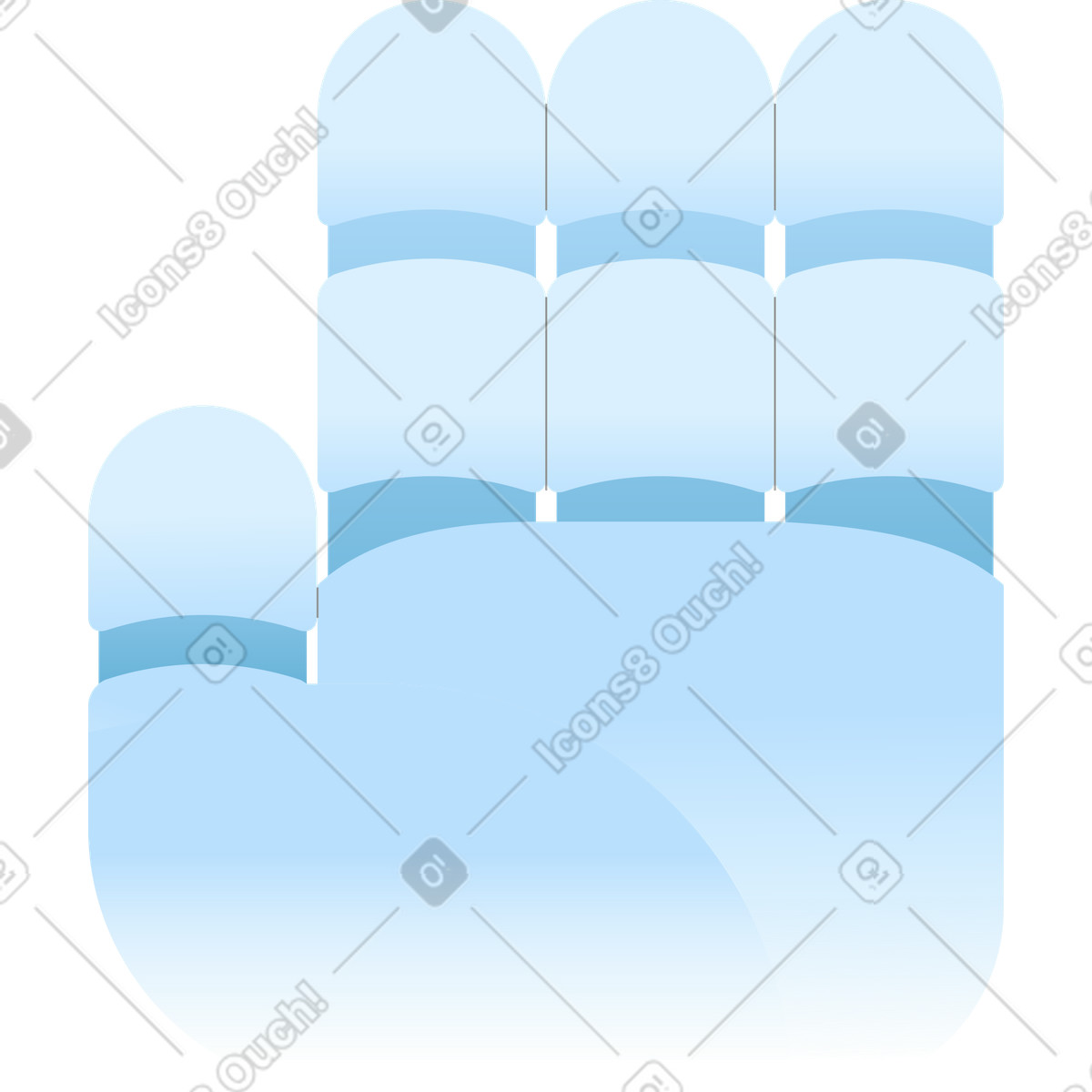Ilustración Palma de mano robótica en estilo Concept a descargar en PNG y SVG