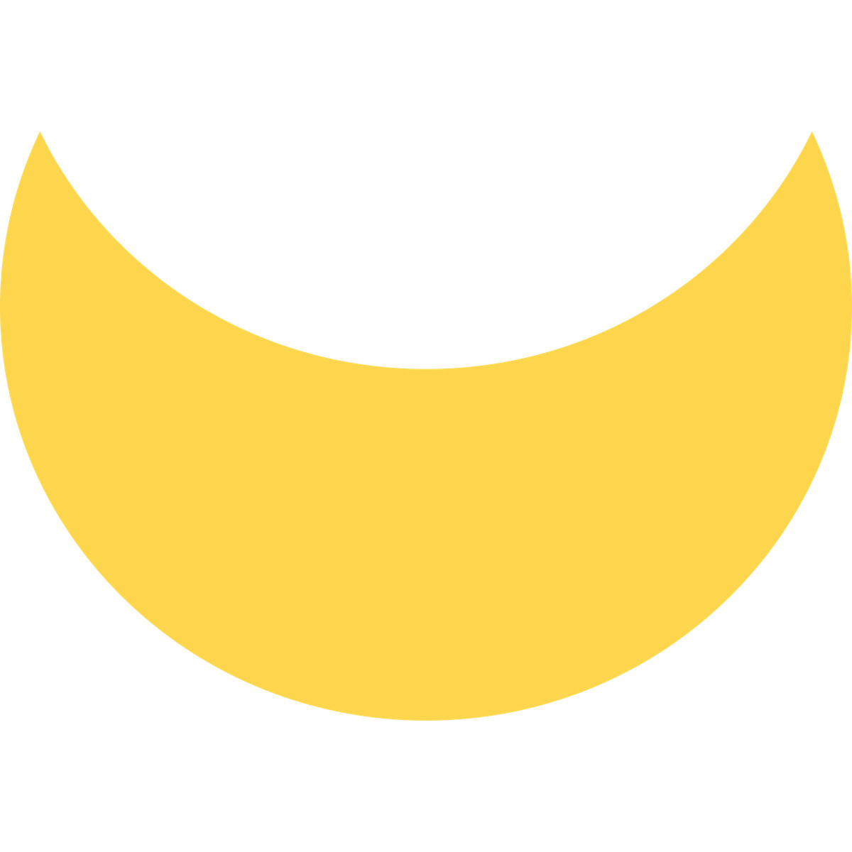 Illustration Crescent yellow dans le style Fogg à télécharger aux formats PNG, SVG