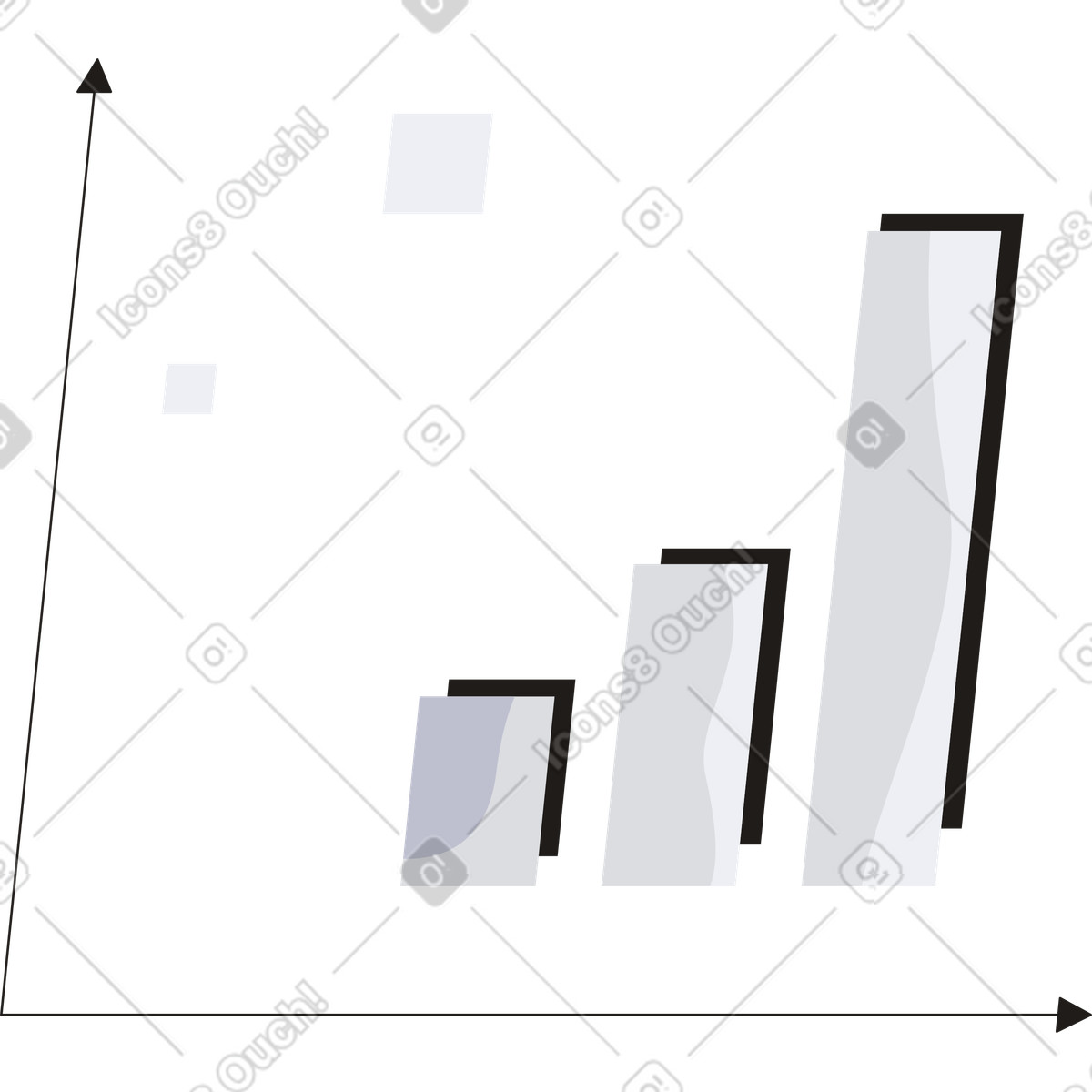 Chart animierte Illustration im Jaconda-Stil als Download in GIF, Lottie (JSON), AE