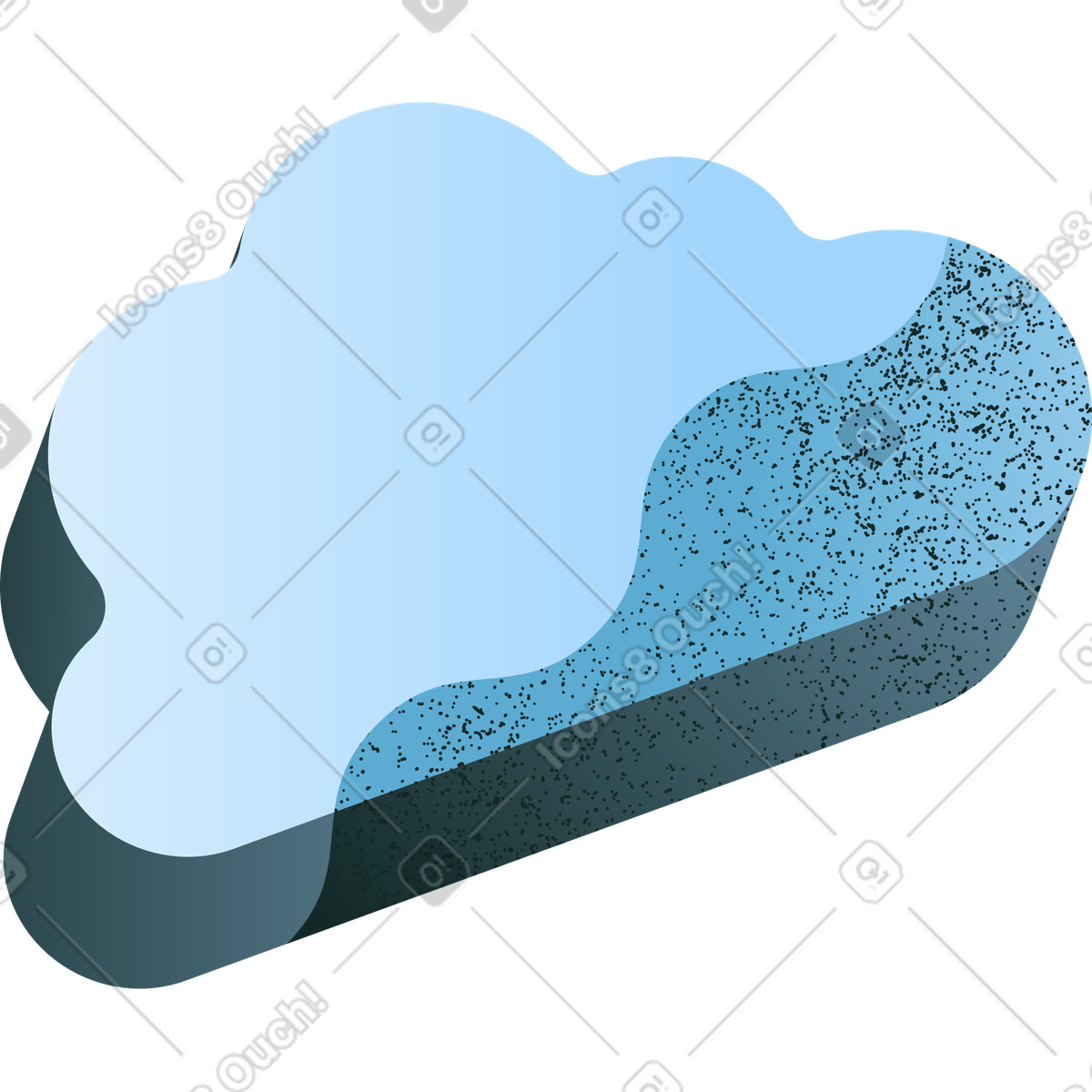 Blue cloud storage symbol illustration in Concept style download in PNG, SVG
