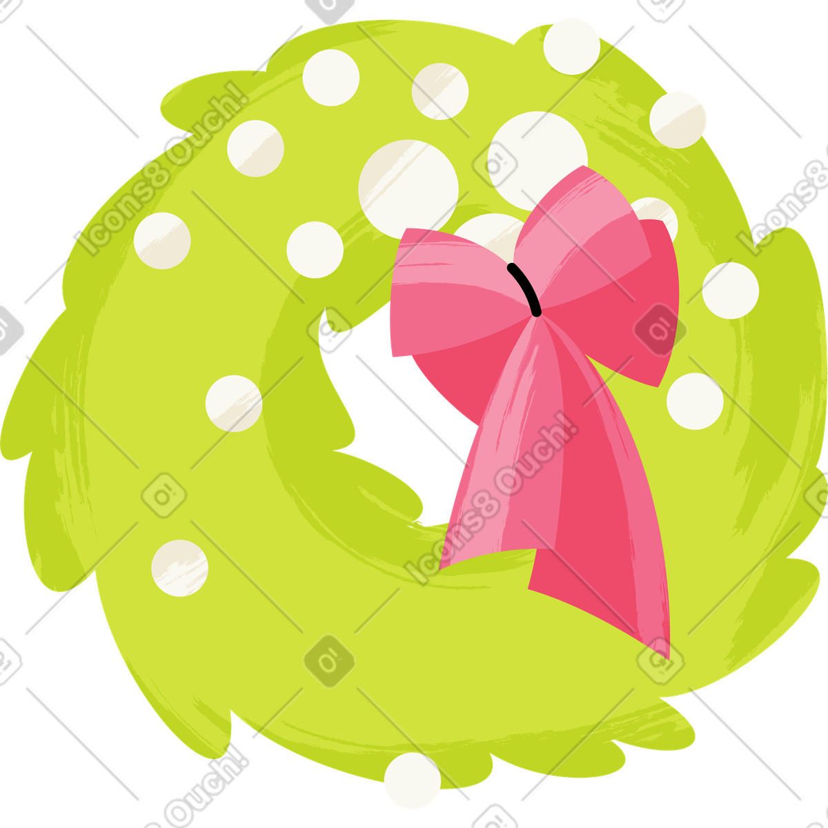 Ilustração de Guirlanda natal em no estilo Juicy para baixar em PNG, SVG