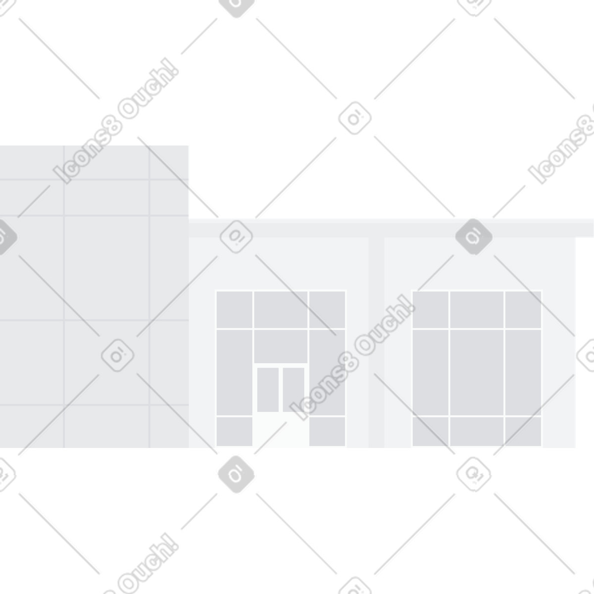 Building illustration in Urban style download in PNG, SVG