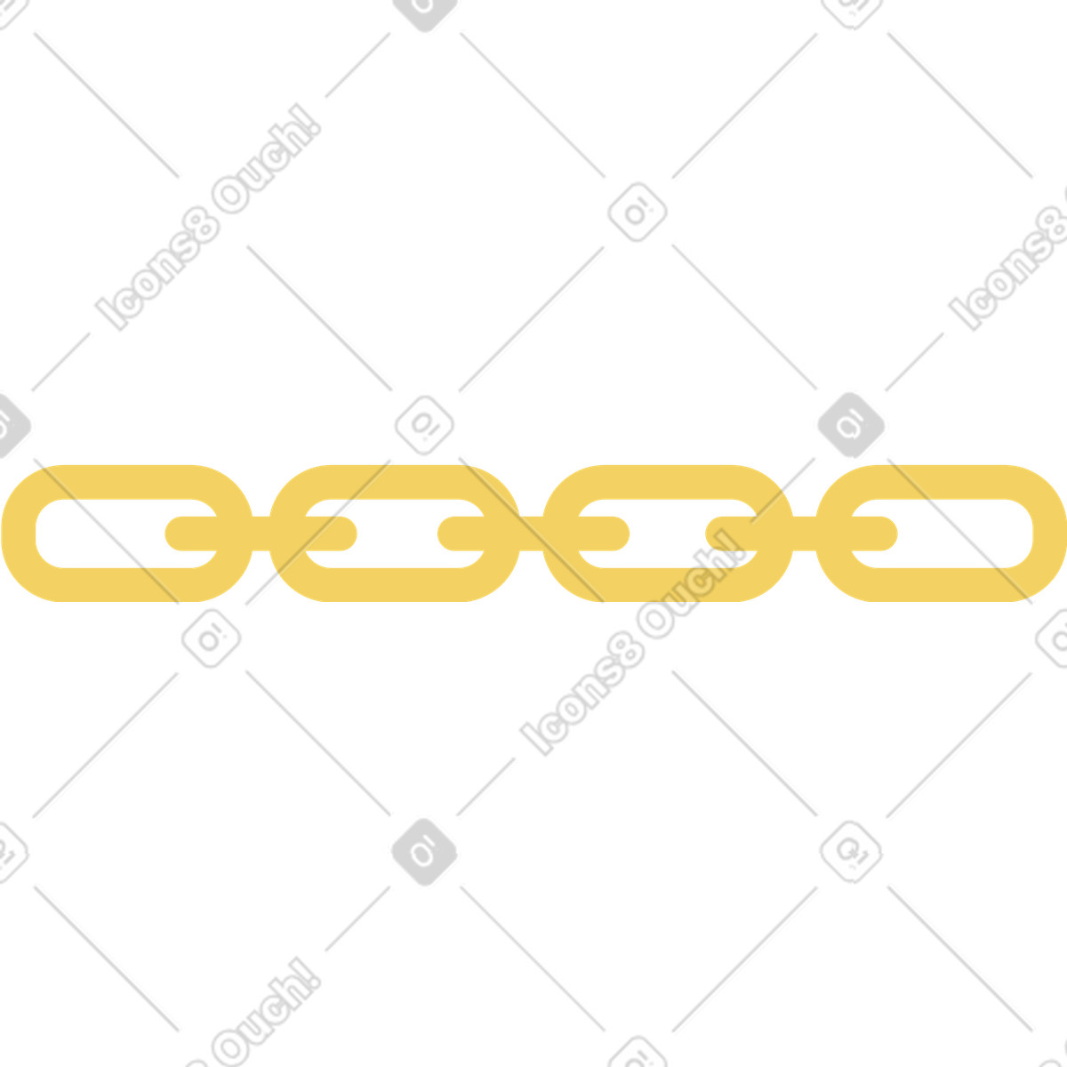 Kette-Illustration im Macaroni-Stil als Download in PNG, SVG