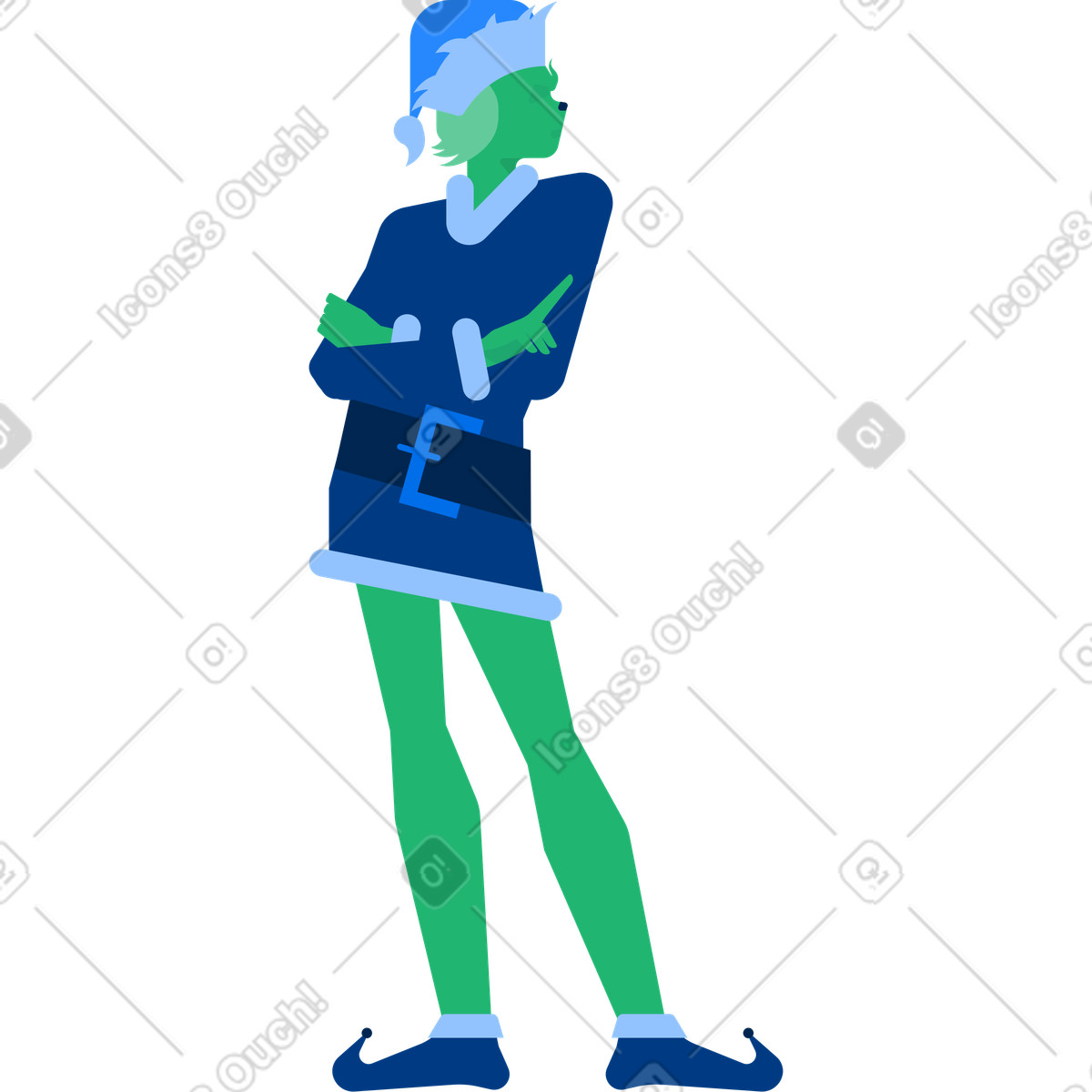 Ilustración Christmas character en estilo Urban a descargar en PNG y SVG