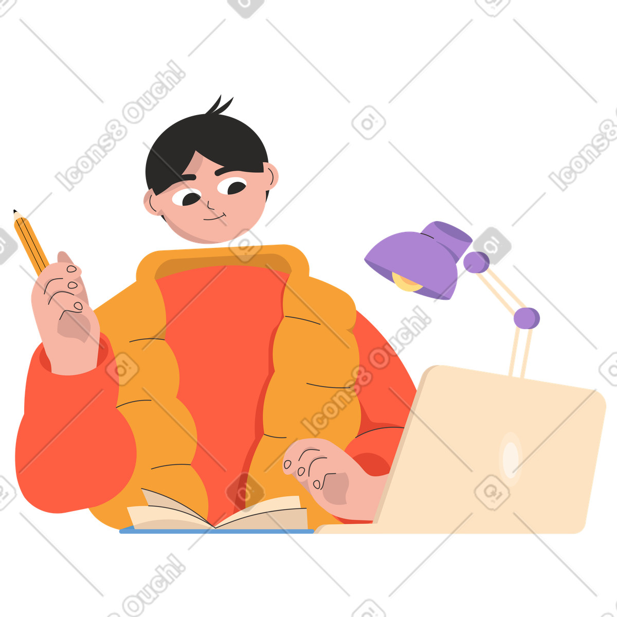 Formazione scolastica illustrazione in stile Dizzy scarica in PNG, SVG