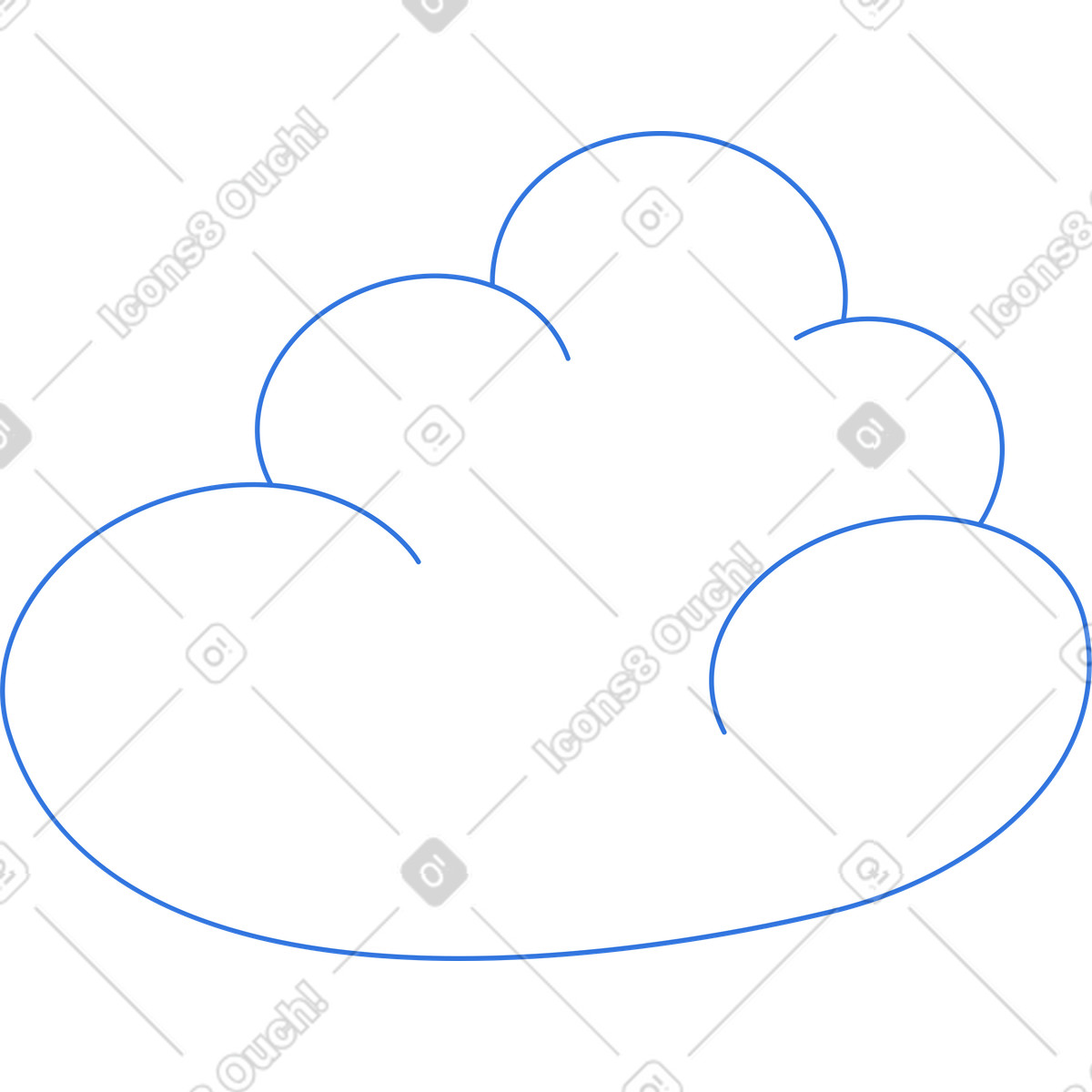 Big cloud illustration in PNG, SVG