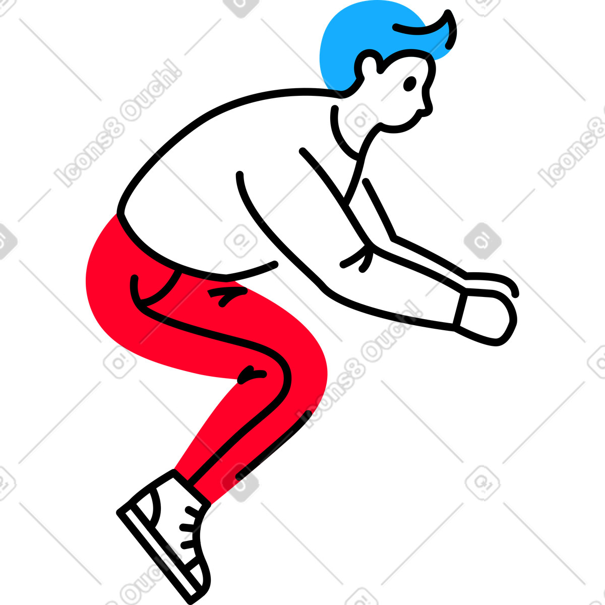 下载 Transistor 风格的 男子 插画，支持 PNG、SVG 格式