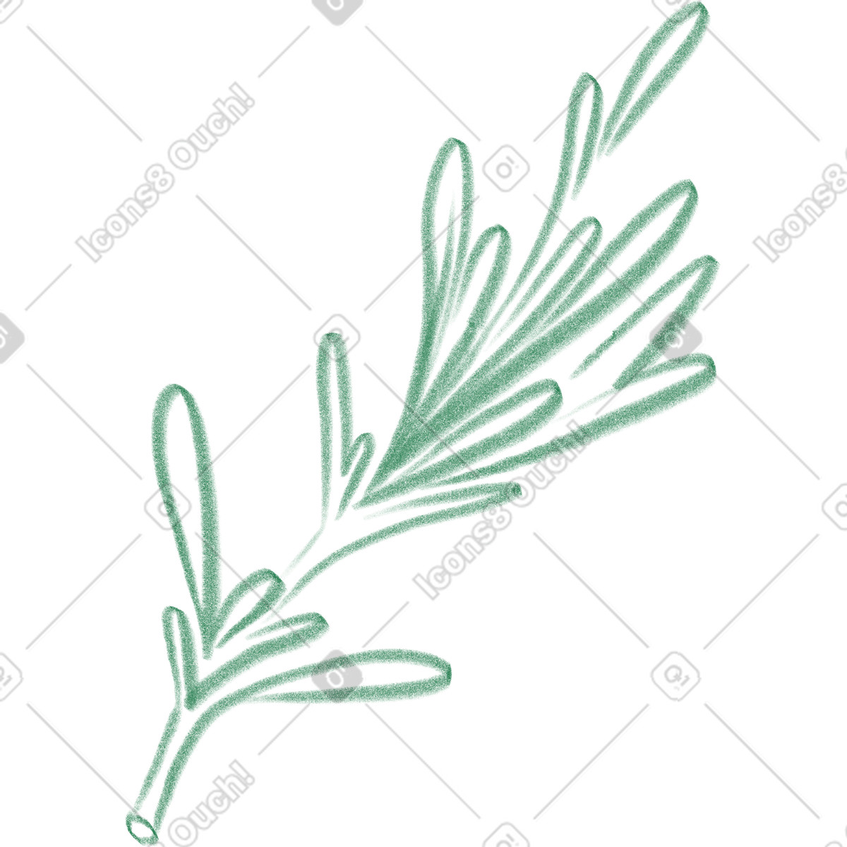 Illustration Olive branch dans le style Doodle à télécharger aux formats PNG, SVG