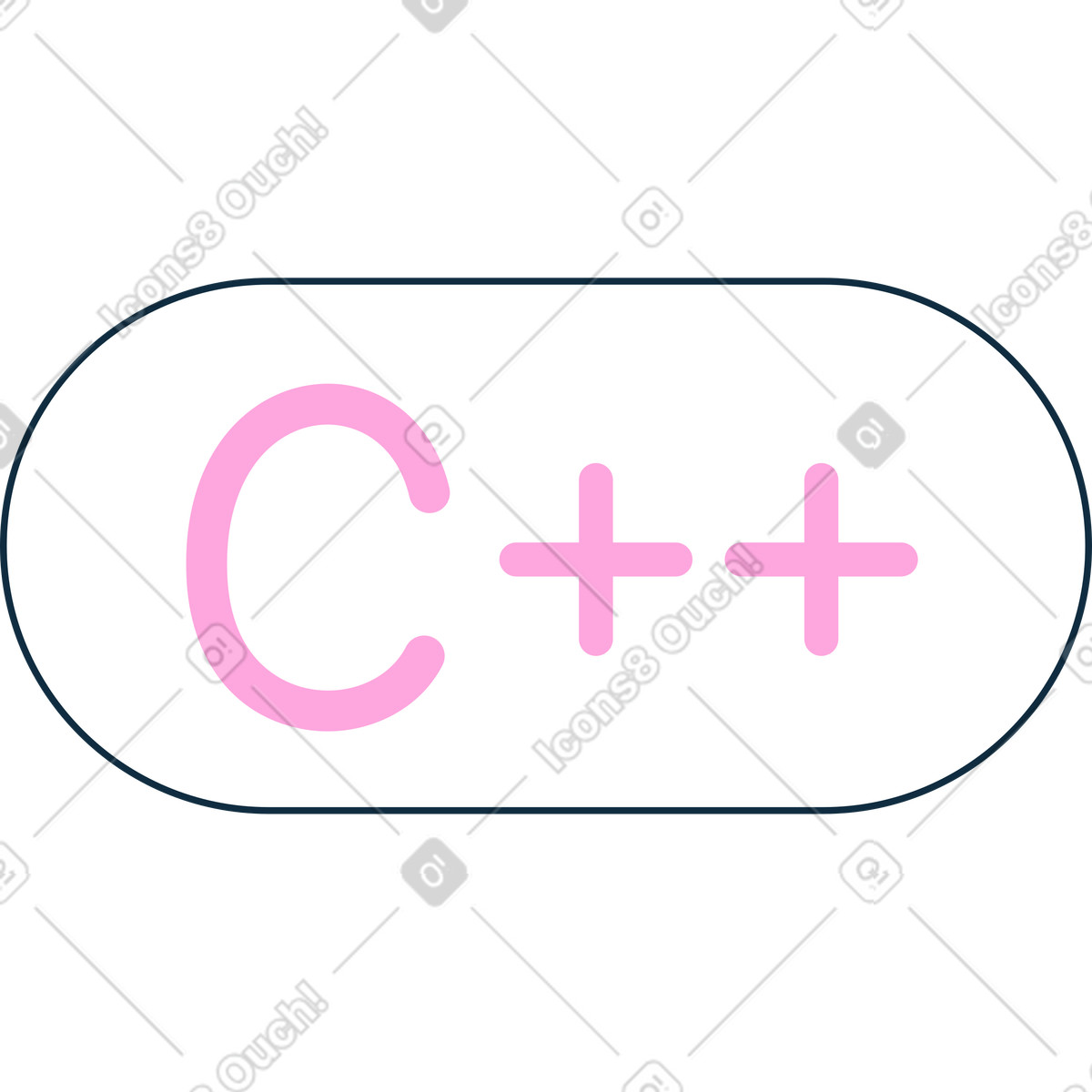 Bubble gum 스타일의 C ++ 일러스트레이션 PNG, SVG 다운로드